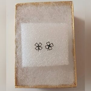 925 Sterling Silver Four-Leaf Clover Stud Earrings